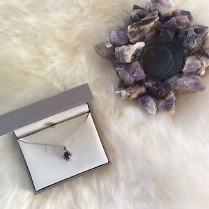 Genuine Amethyst & Blue Topaz stone neckla…